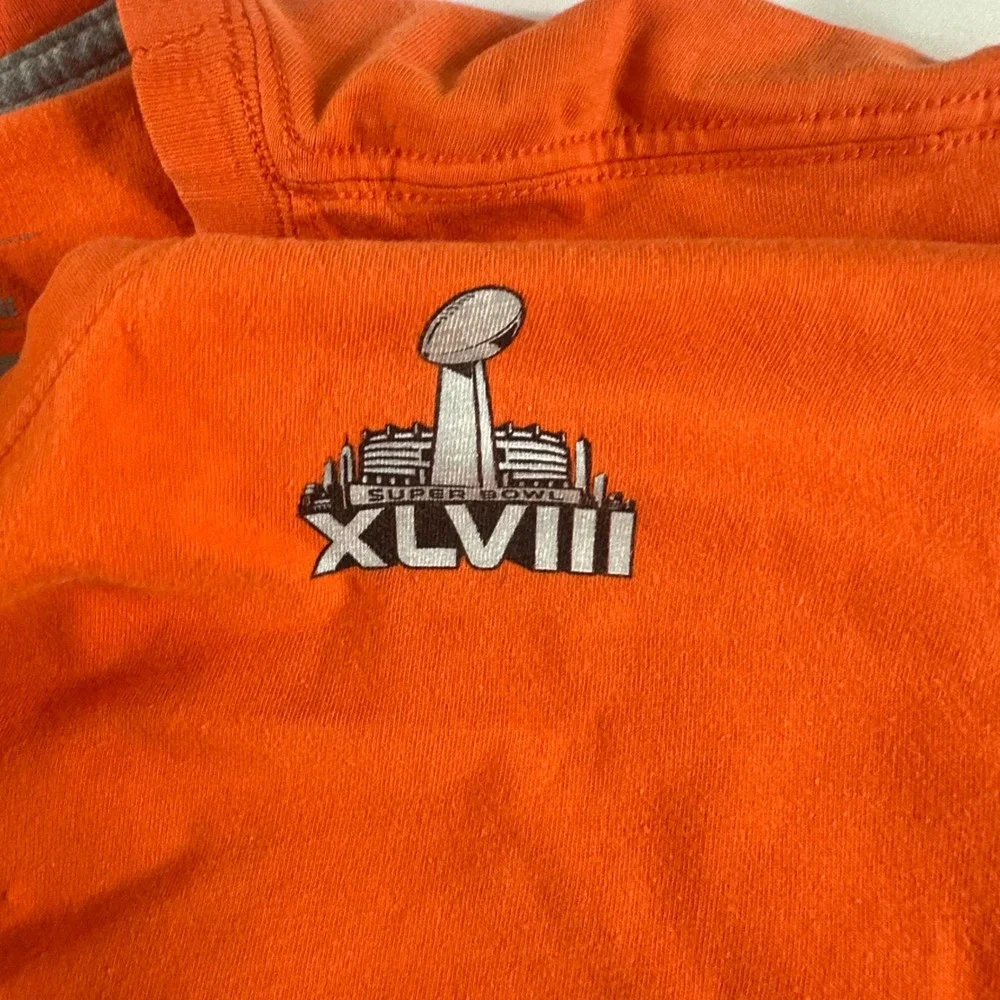 Nike Denver Broncos Peyton Manning 18 Super Bowl XLVIII Orange T‎ Shirt XXL